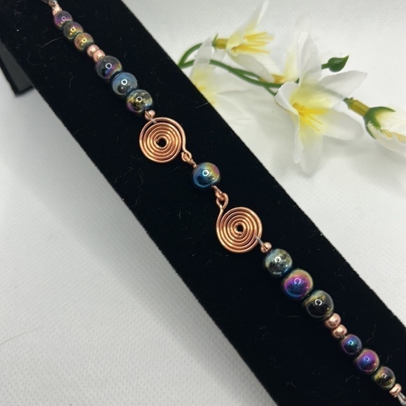 Handmade Wrapped Copper Bracelet - Picture 2 of 2